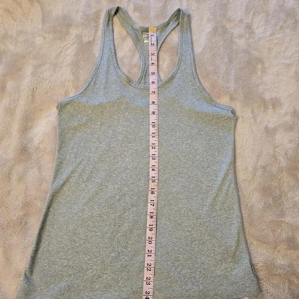 Nike Shirt Women's Gray Tank Top Athletic Racerback Driftit Run Gym Size M